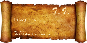 Tatay Iza névjegykártya